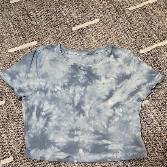 Tops - Blue Tie-Dye Women's Crop Top